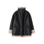 Toteme-Signature-shearling-jacket-in-Black-Off-white65888_nobg Totême Signature shearling jacket in Black / Off-white - Jackets - Scandinavian Minimalist Luxury at Luxury Shoes