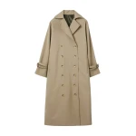 Totême Signature trench in Khaki - Coats - Scandinavian Minimalist Luxury at Luxury Shoes 