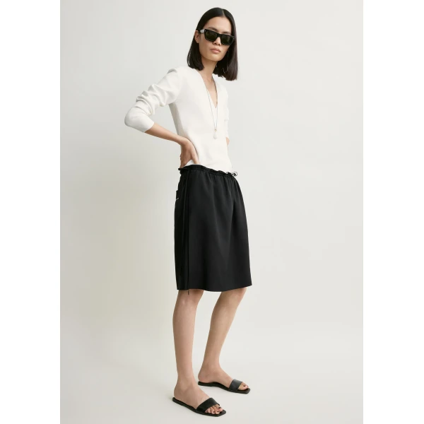 Totême Silk pj skirt in Black - Skirts - Scandinavian Minimalist Luxury at Luxury Shoes 
