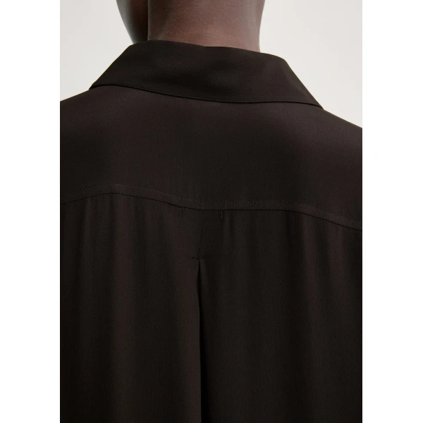 Totême Silk shirtdress in Brown - Dresses - Scandinavian Minimalist Luxury at Luxury Shoes 