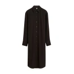 Totême Silk shirtdress in Brown - Dresses - Scandinavian Minimalist Luxury at Luxury Shoes 