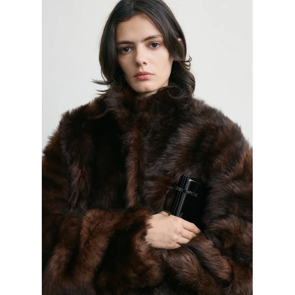 Totême Silky shearling jacket in Dark brown - Jackets - Scandinavian Minimalist Luxury at Luxury Shoes 