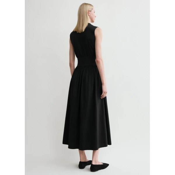 Totême Sleeveless cotton tee dress in Black - Dresses - Scandinavian Minimalist Luxury at Luxury Shoes 