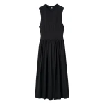 Totême Sleeveless cotton tee dress in Black - Dresses - Scandinavian Minimalist Luxury at Luxury Shoes 