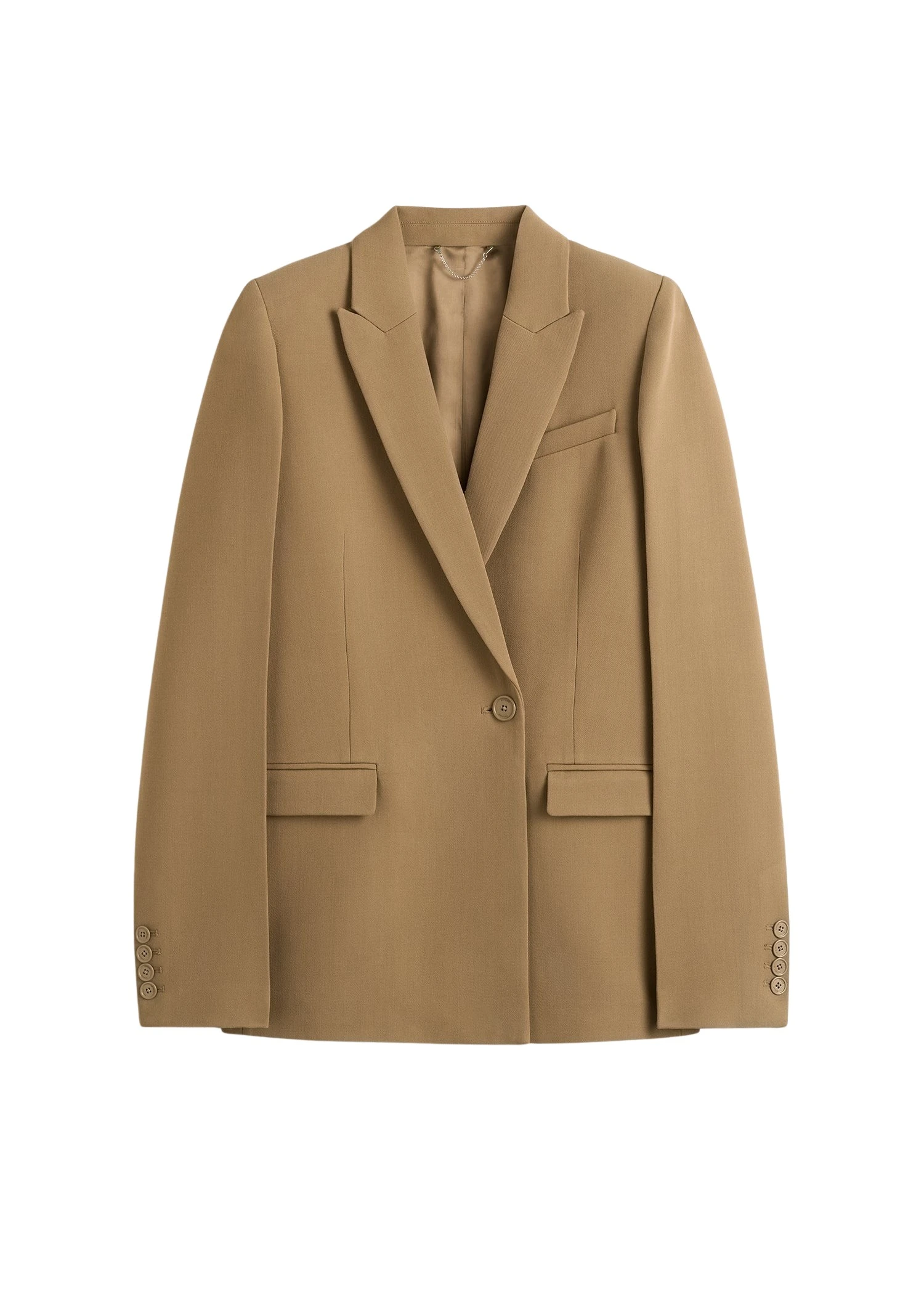Toteme-Slim-tailored-blazer-in-Beige77142_nobg Totême Slim tailored blazer in Beige - Jackets - Scandinavian Minimalist Luxury at Luxury Shoes