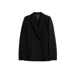 Totême Slim tailored blazer in Black - Jackets - Scandinavian Minimalist Luxury at Luxury Shoes 