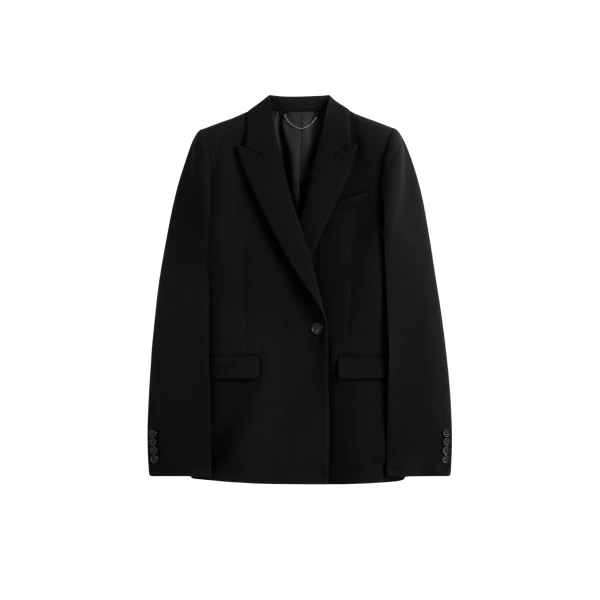Totême Slim tailored blazer in Black - Jackets - Scandinavian Minimalist Luxury at Luxury Shoes 