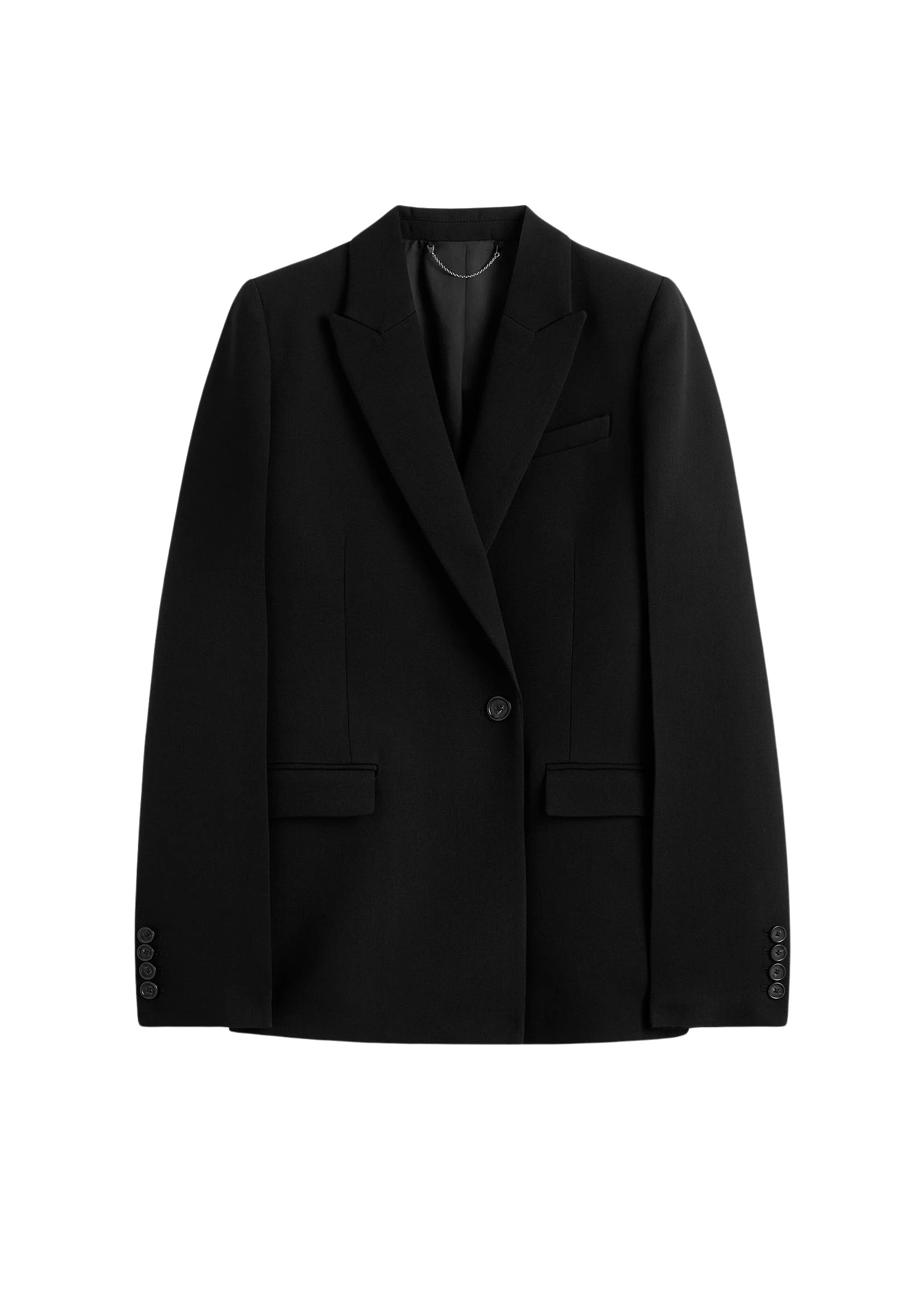 Toteme-Slim-tailored-blazer-in-Black12440_nobg Totême Slim tailored blazer in Black - Jackets - Scandinavian Minimalist Luxury at Luxury Shoes