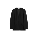 Totême Slouch blazer in Black - Jackets - Scandinavian Minimalist Luxury at Luxury Shoes 