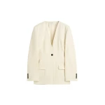 Totême Slouch blazer in Off-white - Jackets - Scandinavian Minimalist Luxury at Luxury Shoes 