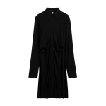 Totême Slouch jersey shirtdress in Black - Dresses - Scandinavian Minimalist Luxury at Luxury Shoes 