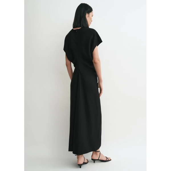 Totême Slouch waist basketweave dress in Black - Dresses - Scandinavian Minimalist Luxury at Luxury Shoes 