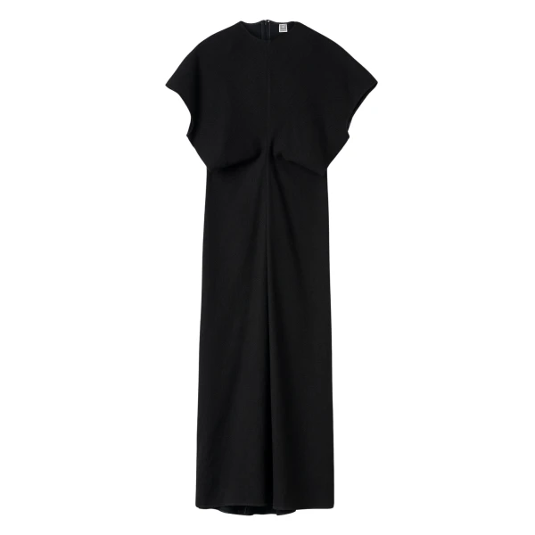 Totême Slouch waist basketweave dress in Black - Dresses - Scandinavian Minimalist Luxury at Luxury Shoes 