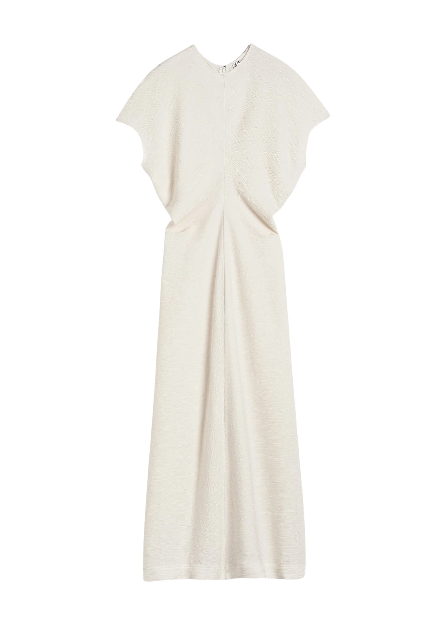 Toteme-Slouch-waist-crinkled-dress-in-Cream85806_nobg Totême Slouch waist crinkled dress in Cream - Dresses - Scandinavian Minimalist Luxury at Luxury Shoes
