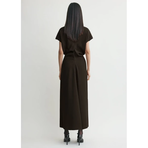 Totême Slouch waist dress in Bark - Dresses - Scandinavian Minimalist Luxury at Luxury Shoes 