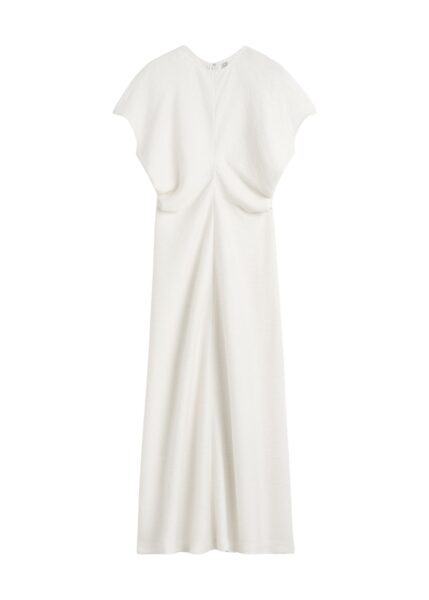 Totême Slouch waist dress in Off-white - Dresses - Scandinavian Minimalist Luxury at Luxury Shoes 