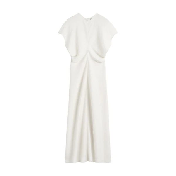 Totême Slouch waist dress in Off-white - Dresses - Scandinavian Minimalist Luxury at Luxury Shoes 