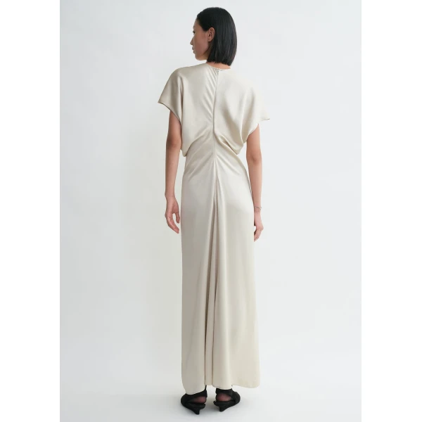 Totême Slouch waist dress in Pearl - Dresses - Scandinavian Minimalist Luxury at Luxury Shoes 
