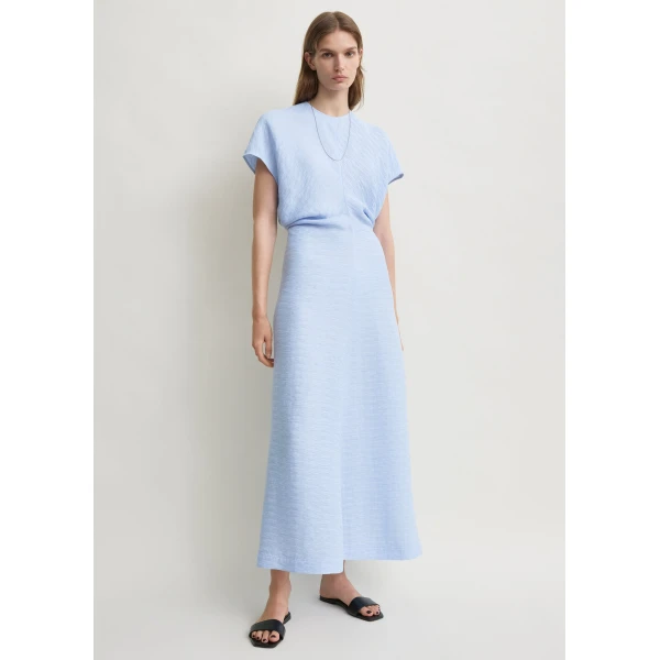 Totême Slouch waist dress in Sky - Dresses - Scandinavian Minimalist Luxury at Luxury Shoes 