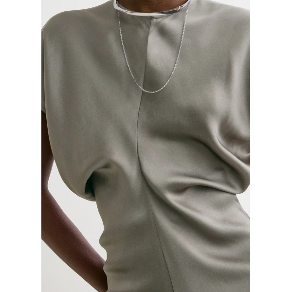 Totême Slouch waist dress in Taupe - Dresses - Scandinavian Minimalist Luxury at Luxury Shoes 