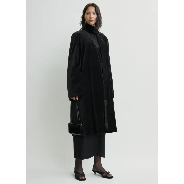 Totême Smoking coat in Black - Coats - Scandinavian Minimalist Luxury at Luxury Shoes 