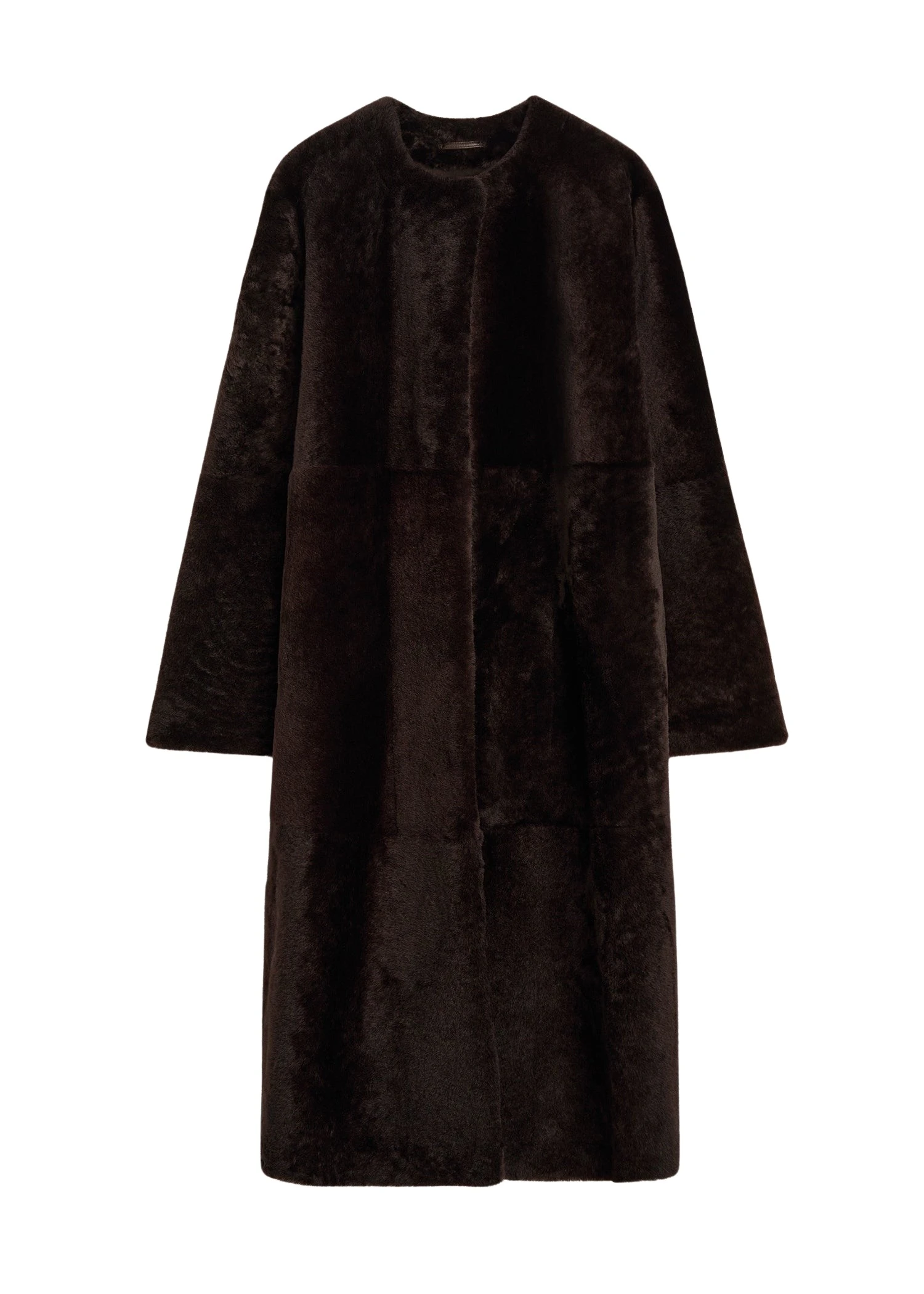 Toteme-Soft-shearling-coat-in-Bark48365_nobg Totême Soft shearling coat in Bark - Coats - Scandinavian Minimalist Luxury at Luxury Shoes
