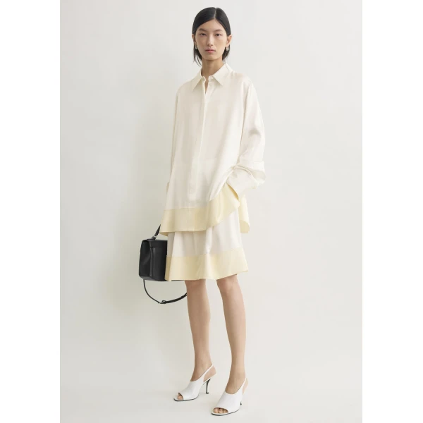 Totême Soft tuxedo shirt in White - Tops - Scandinavian Minimalist Luxury at Luxury Shoes 