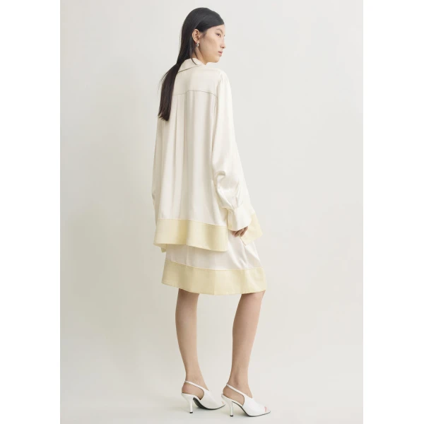 Totême Soft tuxedo shirt in White - Tops - Scandinavian Minimalist Luxury at Luxury Shoes 