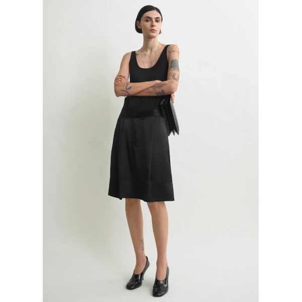 Totême Soft tuxedo skirt in Black - Skirts - Scandinavian Minimalist Luxury at Luxury Shoes 