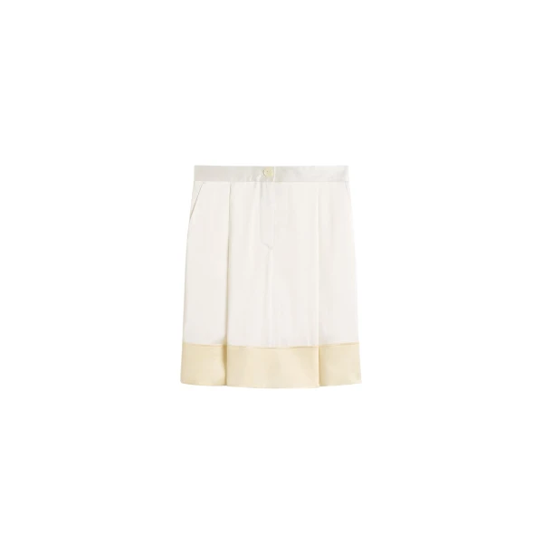 Totême Soft tuxedo skirt in White - Skirts - Scandinavian Minimalist Luxury at Luxury Shoes 