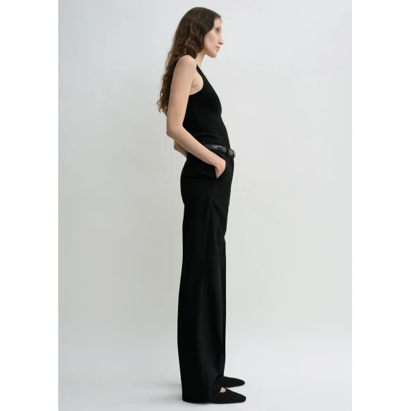 Totême Straight suit trousers in Black - Pants - Scandinavian Minimalist Luxury at Luxury Shoes 
