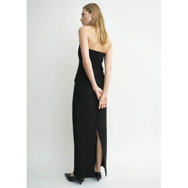 Totême Strapless pocket dress in Black - Dresses - Scandinavian Minimalist Luxury at Luxury Shoes 