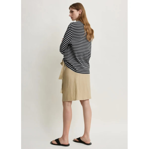 Totême Stripe jersey long-sleeve tee in Black / White - Tops - Scandinavian Minimalist Luxury at Luxury Shoes 