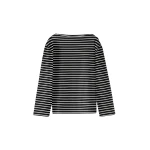Totême Stripe jersey long-sleeve tee in Black / White - Tops - Scandinavian Minimalist Luxury at Luxury Shoes 