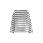 Totême Stripe jersey long-sleeve tee in White / Black - Tops - Scandinavian Minimalist Luxury at Luxury Shoes 