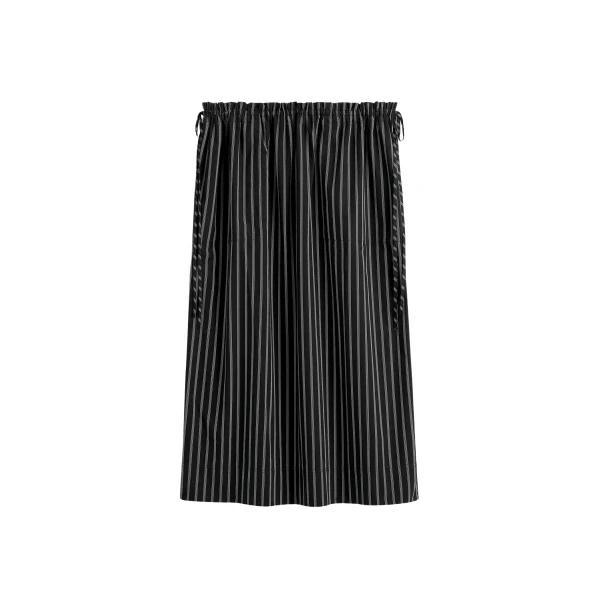 Totême Striped drawstring skirt in Black / White - Skirts - Scandinavian Minimalist Luxury at Luxury Shoes 