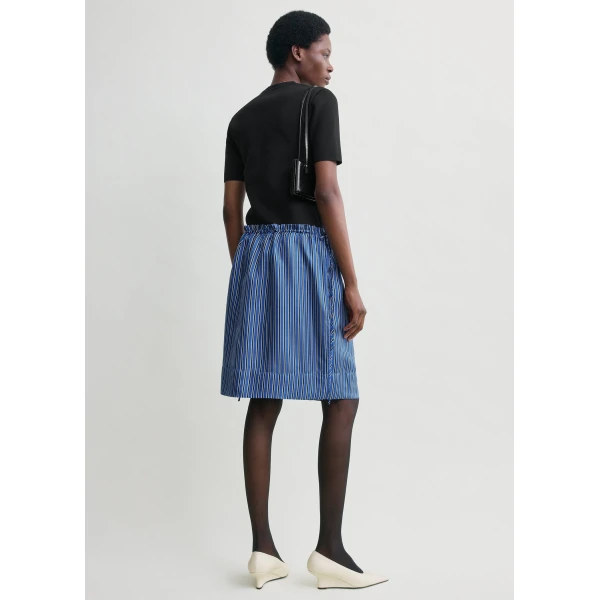 Totême Striped mini skirt in Blue / Navy - Skirts - Scandinavian Minimalist Luxury at Luxury Shoes 
