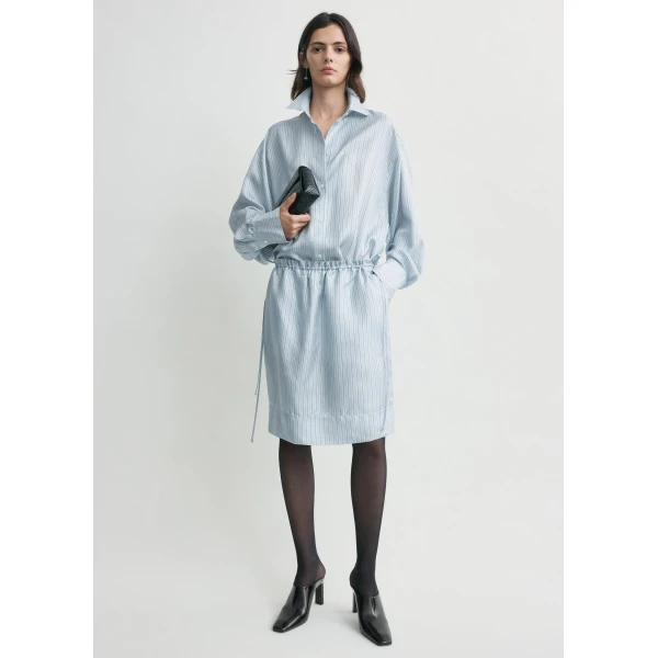 Totême Striped mini skirt in Ice / White - Skirts - Scandinavian Minimalist Luxury at Luxury Shoes 