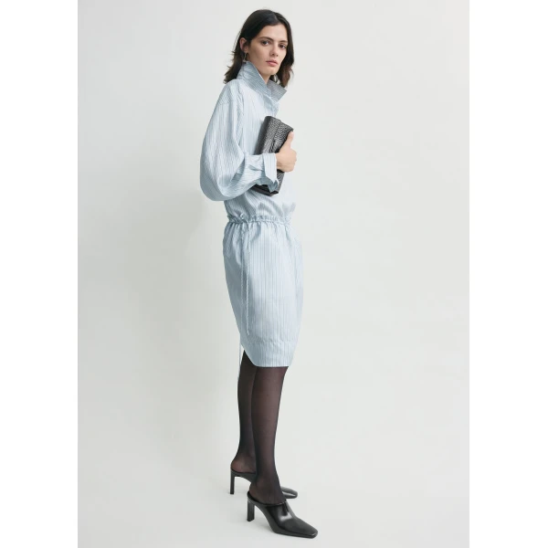 Totême Striped mini skirt in Ice / White - Skirts - Scandinavian Minimalist Luxury at Luxury Shoes 
