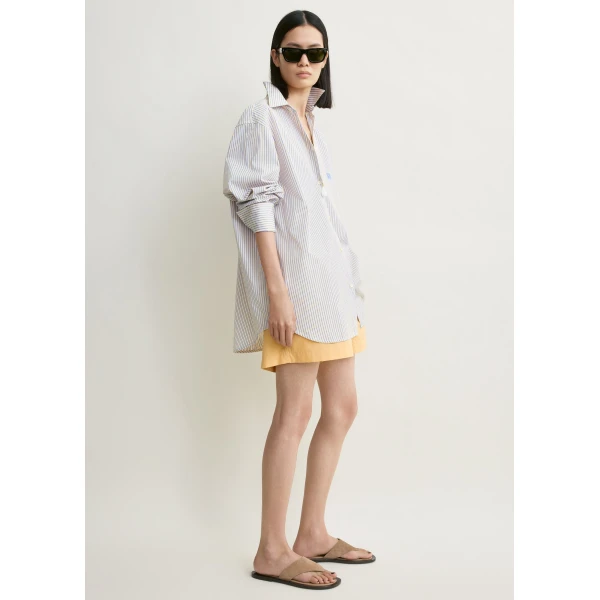 Totême Striped summer shirt in Blue / Yellow - Tops - Scandinavian Minimalist Luxury at Luxury Shoes 