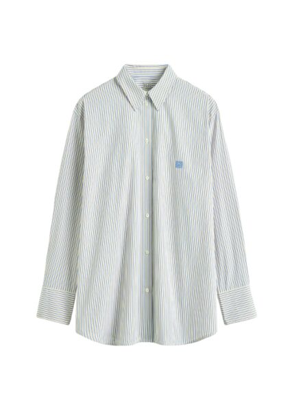 Totême Striped summer shirt in Blue / Yellow - Tops - Scandinavian Minimalist Luxury at Luxury Shoes 