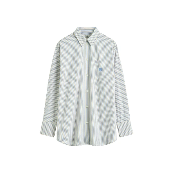 Totême Striped summer shirt in Blue / Yellow - Tops - Scandinavian Minimalist Luxury at Luxury Shoes 