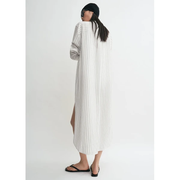 Totême Striped summer tunic white/oyster in White-oyster - Tops - Scandinavian Minimalist Luxury at Luxury Shoes 