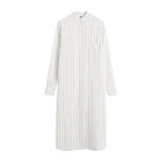 Totême Striped summer tunic white/oyster in White-oyster - Tops - Scandinavian Minimalist Luxury at Luxury Shoes 