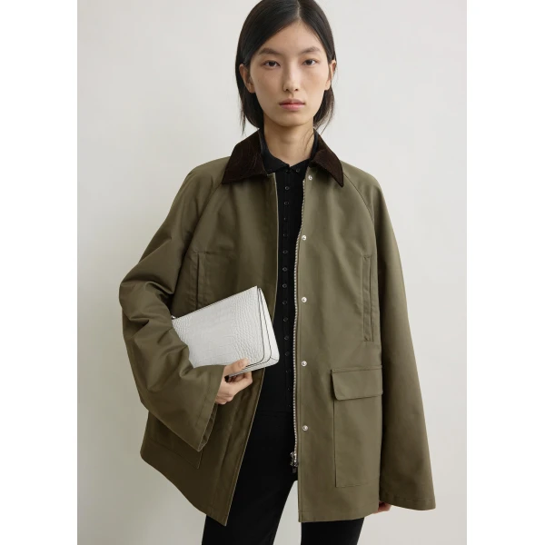 Totême Summer country jacket in Khaki - Jackets - Scandinavian Minimalist Luxury at Luxury Shoes 