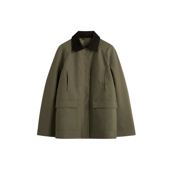 Totême Summer country jacket in Khaki - Jackets - Scandinavian Minimalist Luxury at Luxury Shoes 