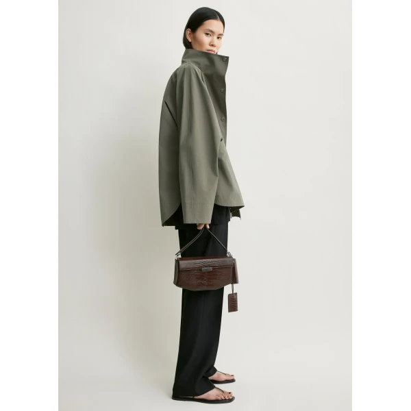 Totême Summer parachute jacket in Clove - Jackets - Scandinavian Minimalist Luxury at Luxury Shoes 