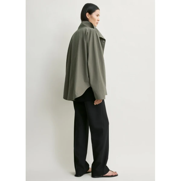 Totême Summer parachute jacket in Clove - Jackets - Scandinavian Minimalist Luxury at Luxury Shoes 