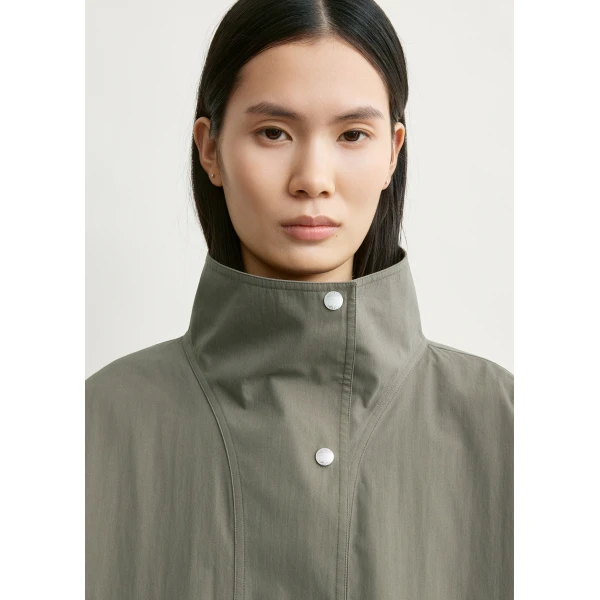Totême Summer parachute jacket in Clove - Jackets - Scandinavian Minimalist Luxury at Luxury Shoes 
