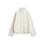 Totême Summer parachute jacket in Oyster - Jackets - Scandinavian Minimalist Luxury at Luxury Shoes 